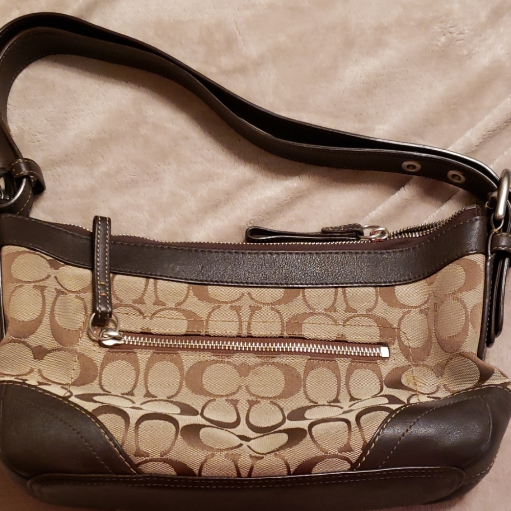 Brown coach handbag
